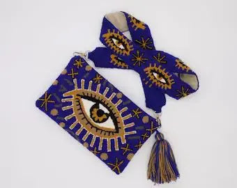 Royal Blue Evil Eye Clutch - Best of Colombia