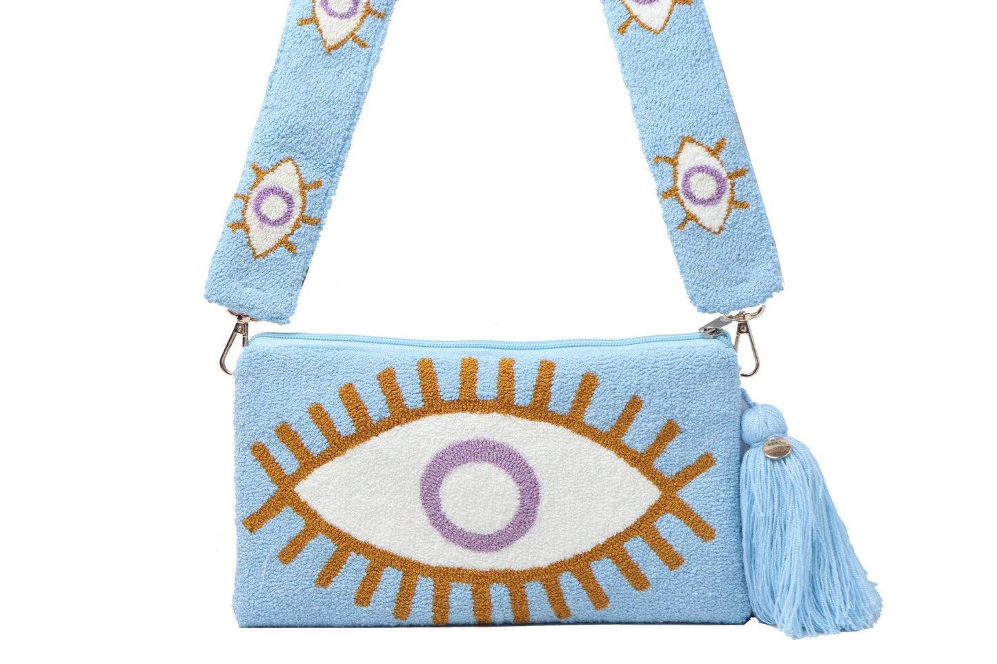 Baby blue Evil Eye Clutch - Best of Colombia