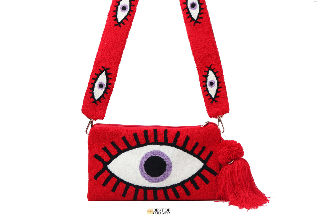 Red Evil Eye Clutch - Best of Colombia