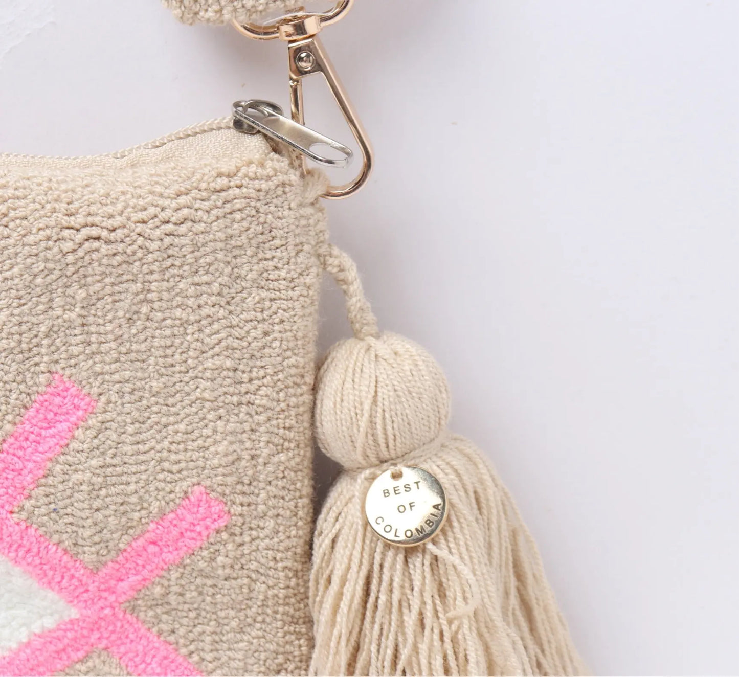Beige Evil Eye Clutch - Best of Colombia