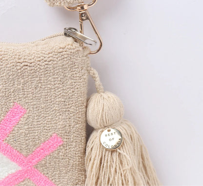 Beige Evil Eye Clutch - Best of Colombia