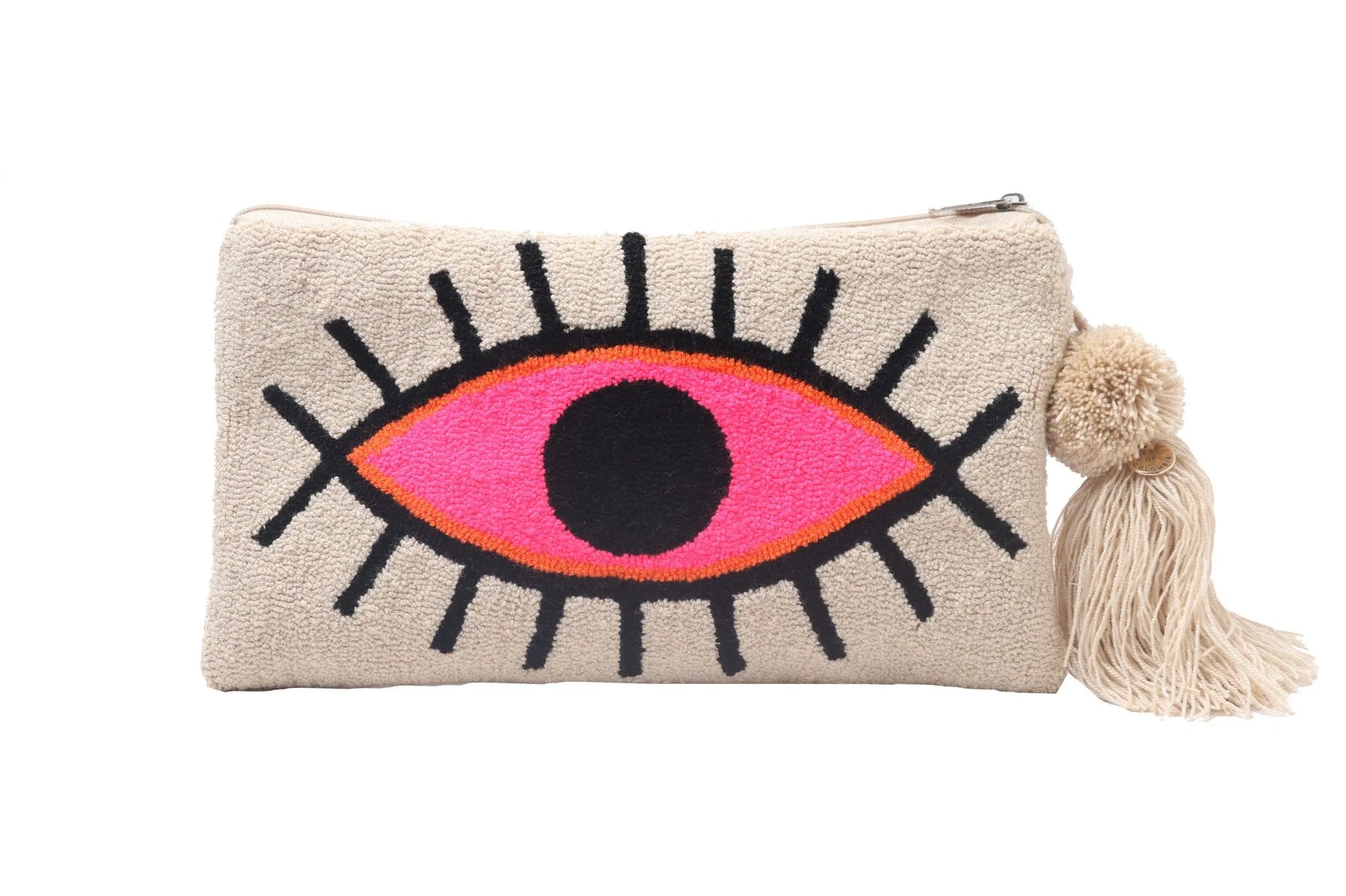 Natural pink Evil Eye Clutch - Best of Colombia